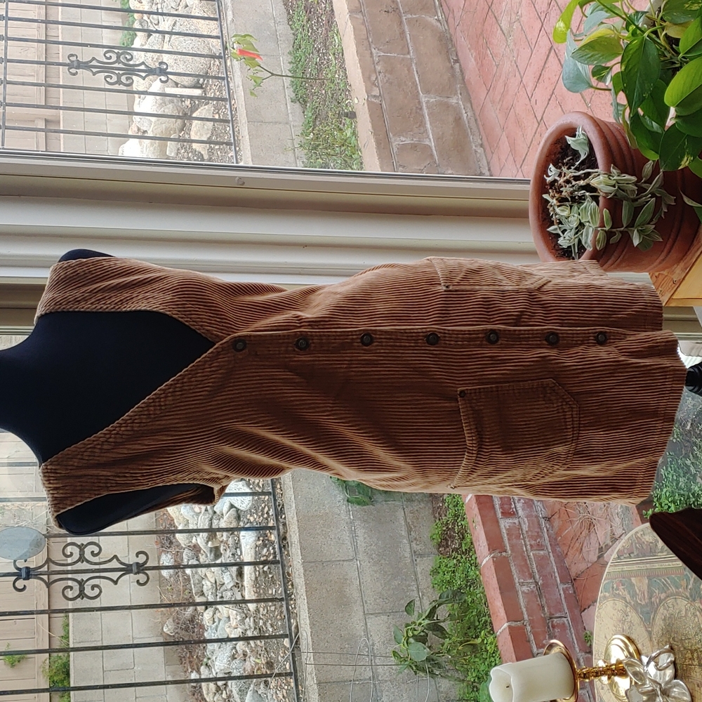 Express Brown Corduroy Button-Down Dress